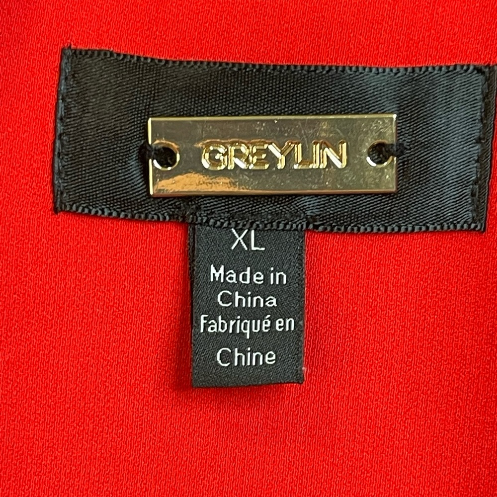Greylin Red Blazer with Flared Sleeves XL - Picture 2 of 9